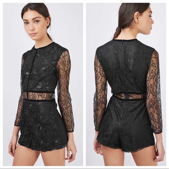topshop lace jumpsuit